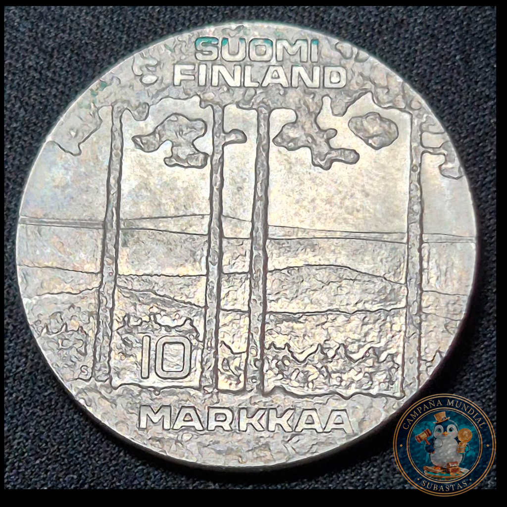 B200 .- MONEDA FINLANDESA DE 10 MARKKAA   AÑO:1970   LEY: 0.50    FINLANDIA