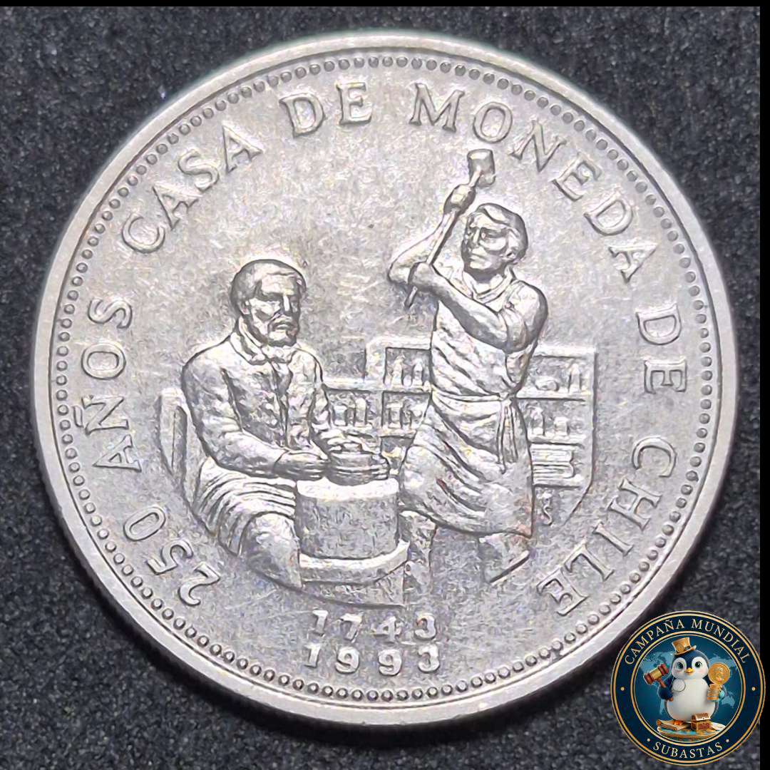 A1000 MONEDA DE DOSMIL(2000) PESOS, AÑO 1993. XF    CHILE