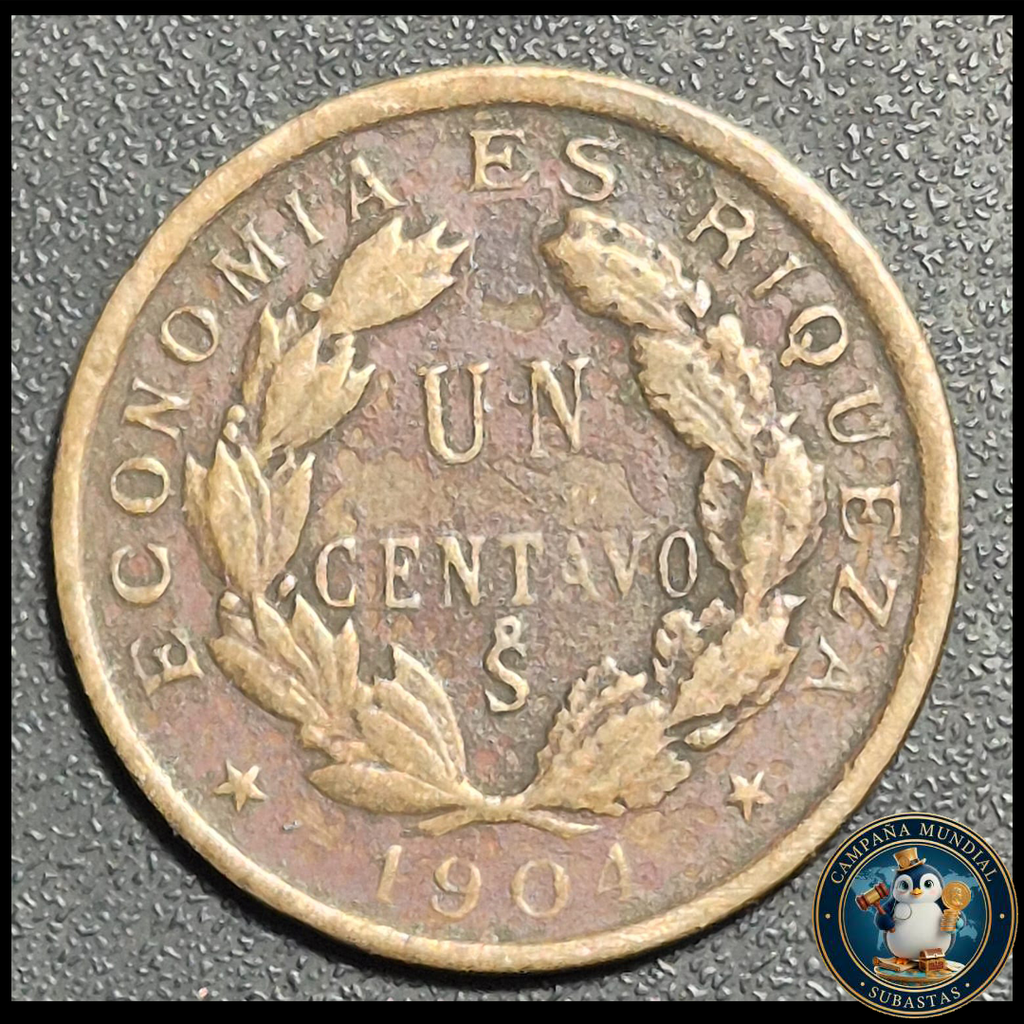A1009 MONEDA DE CENTAVO DEL AÑO 1904   XF  CHILE