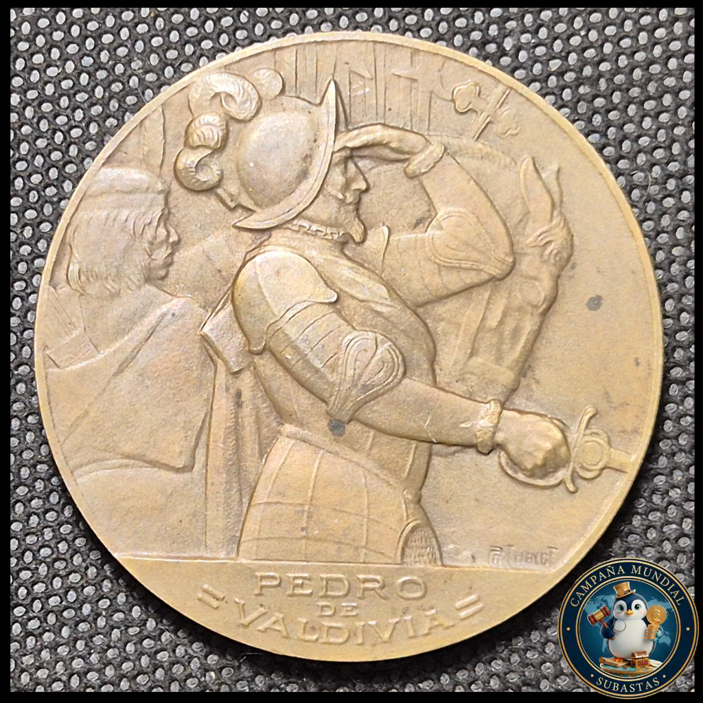 A1016 MEDALLA DEL CENTENARIO DE LA FUNDCIÓN DE LA CIUDAD DE SANTIAGO DE CHILE  1541 - 1941.   CHILE