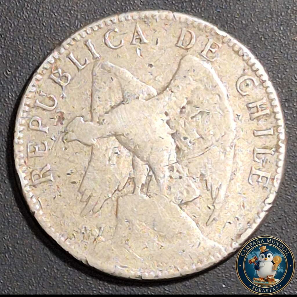 A1020 MONEDA DE UN PESO AÑO 1905.   VF-    CHILE