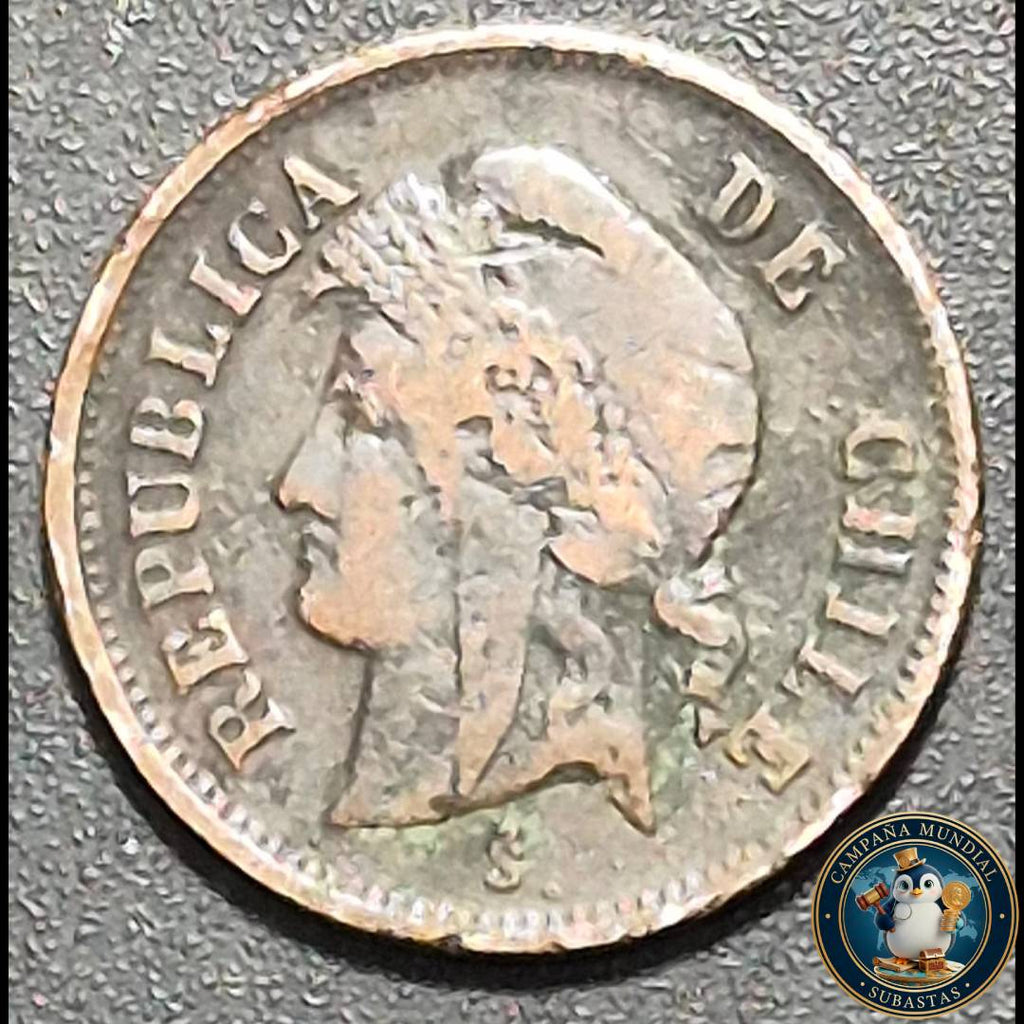 A1021 MONEDA DE UN CENTAVO  AÑO 1898.   XF   CHILE