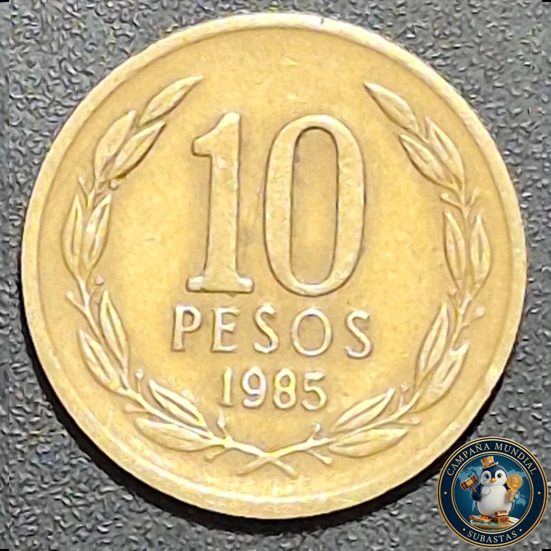 A1022 MONEDA DE 10 PESOS AÑO 1985.   XF-    CHILE