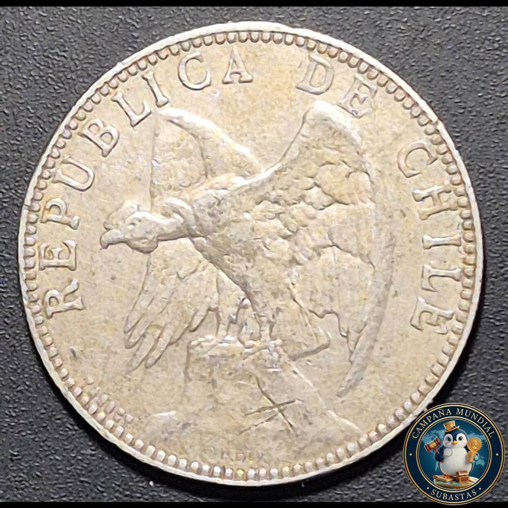 A1036 MONEDA DE UN PESO, AÑO 1895   VF+  CHILE
