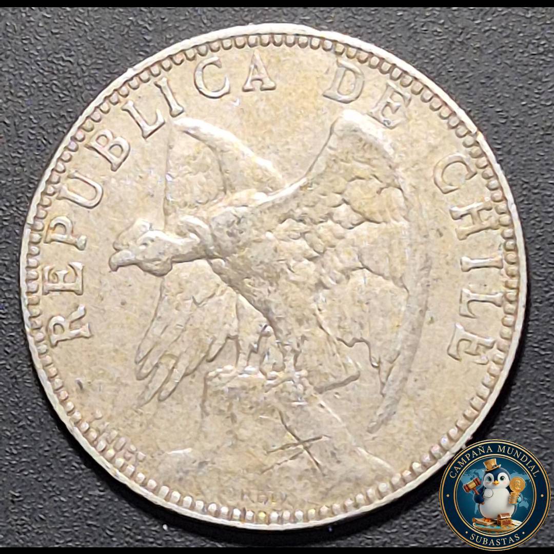 A1036 MONEDA DE UN PESO, AÑO 1895   VF+  CHILE