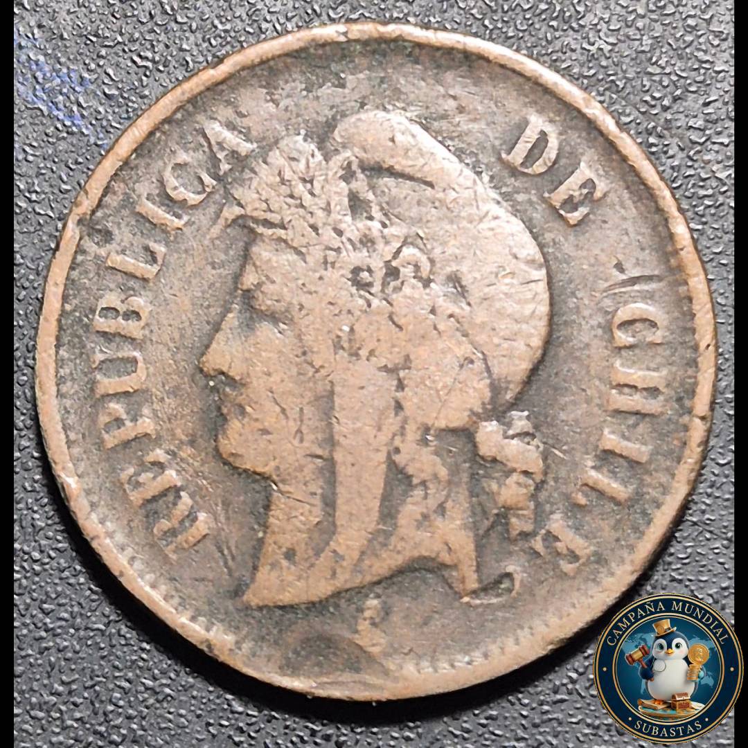 A1045 MONEDA DE UN CENTAVO (COBRE)  AÑO: 1898      XF-    CHILE