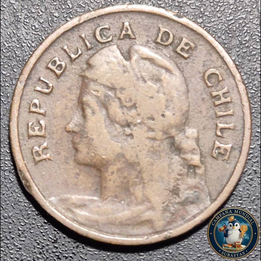 A1046 MONEDA DE UN CENTAVO (COBRE)  AÑO: 1904      XF    CHILE