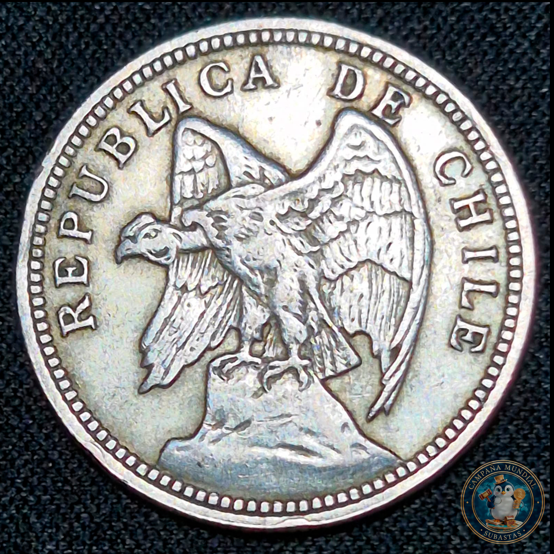 A104 .- MONEDA DE UN PESO  AÑO: 1932  6Gr  LEY: 0.4     XF+    CHILE