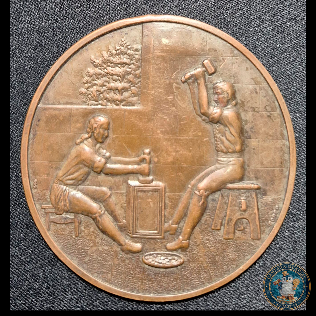 A113 .- IMPRONTA CASA DE MONEDA CON RELIEVE REPRESENTANDO LAS PRIMERAS ACUÑACIONES   CHILE