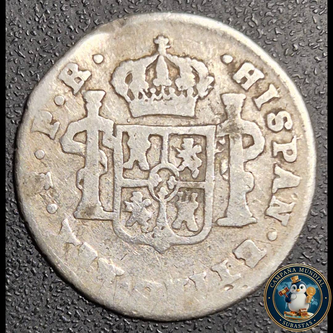 B1106 MONEDA 1 REAL AÑO 1783  CECA: POTOSI PLATA.     F    BOLIVIA