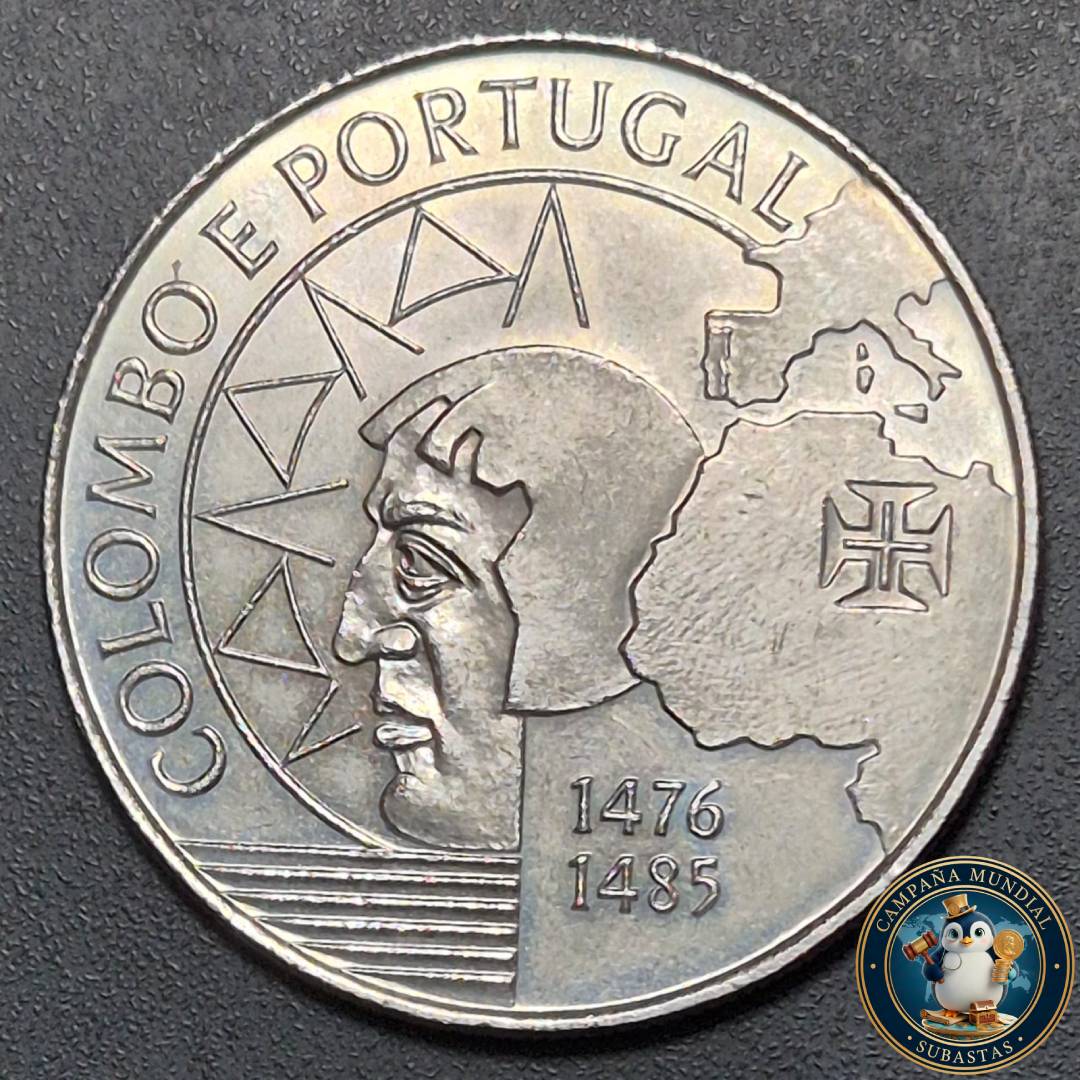 B1109 MONEDA DE 200 ESCUDOS AÑO 1991 CONMEMORATIVA  DE CRISTOBAL COLÓN EN PORTUGAL AÑO: 1476-1485.   PORTUGAL