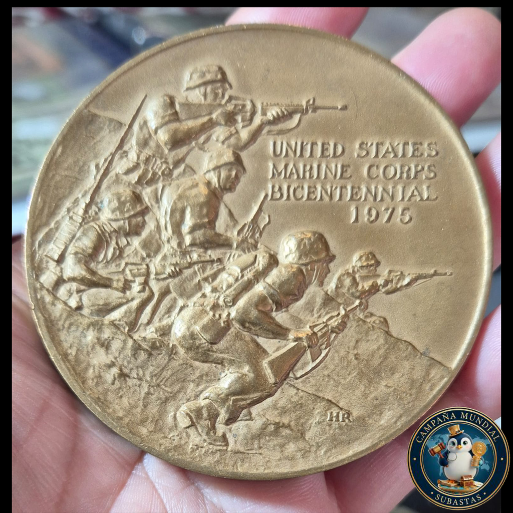 B1110 MEDALLA CONMEMORATIVA DEL BICENTENARIO DEL CUERPO DE MARINA DE LOS ESTADOS UNDOS