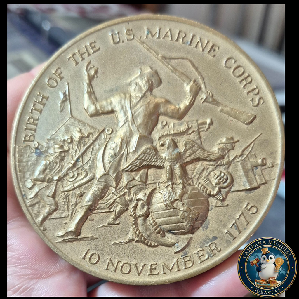 B1110 MEDALLA CONMEMORATIVA DEL BICENTENARIO DEL CUERPO DE MARINA DE LOS ESTADOS UNDOS