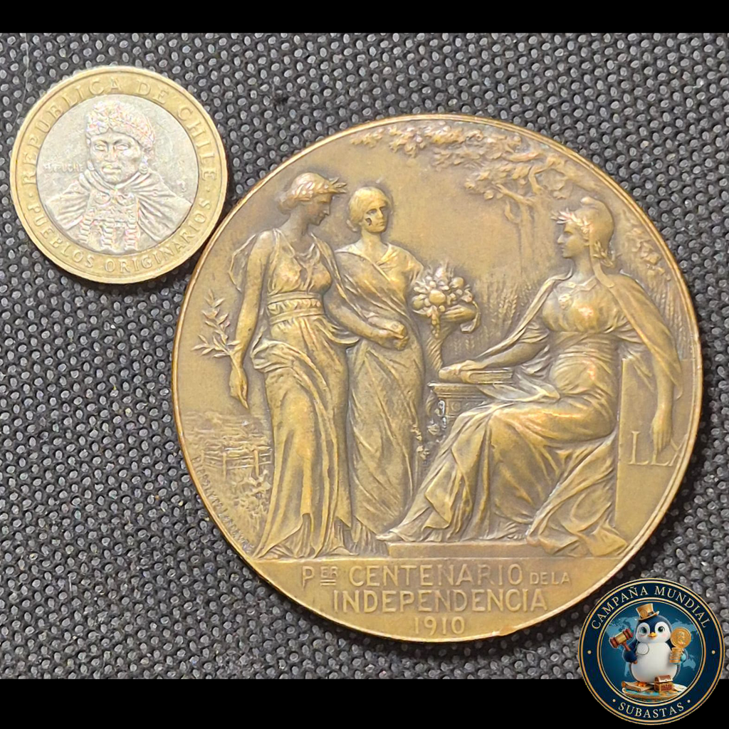 B1112 MEDALLA CONMEMORATIVA DEL CENTENARIO DE LA INDEPENDENCIA FECHA: 25 DE MAYO DE 1910. ARGENTINA