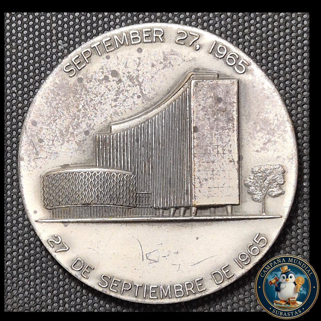 B1113 MEDALLA EN HONOR A LA ORGANIZACIÓN DE SALUD DE LAS AMERICAS CORRESPONDIENTE A LA OMS. 27 DE SEPTIEMBRE DE 1965