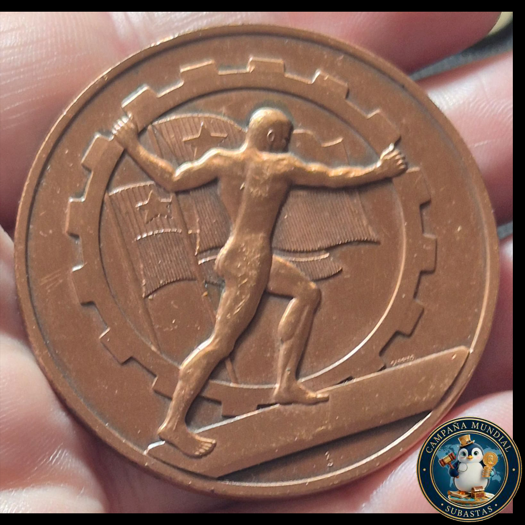B1118 MEDALLA DE LA CORPORACIÓN DE FOMENTO DE LA PRODUCCIÓN.  EN SU CAJA     CHILE