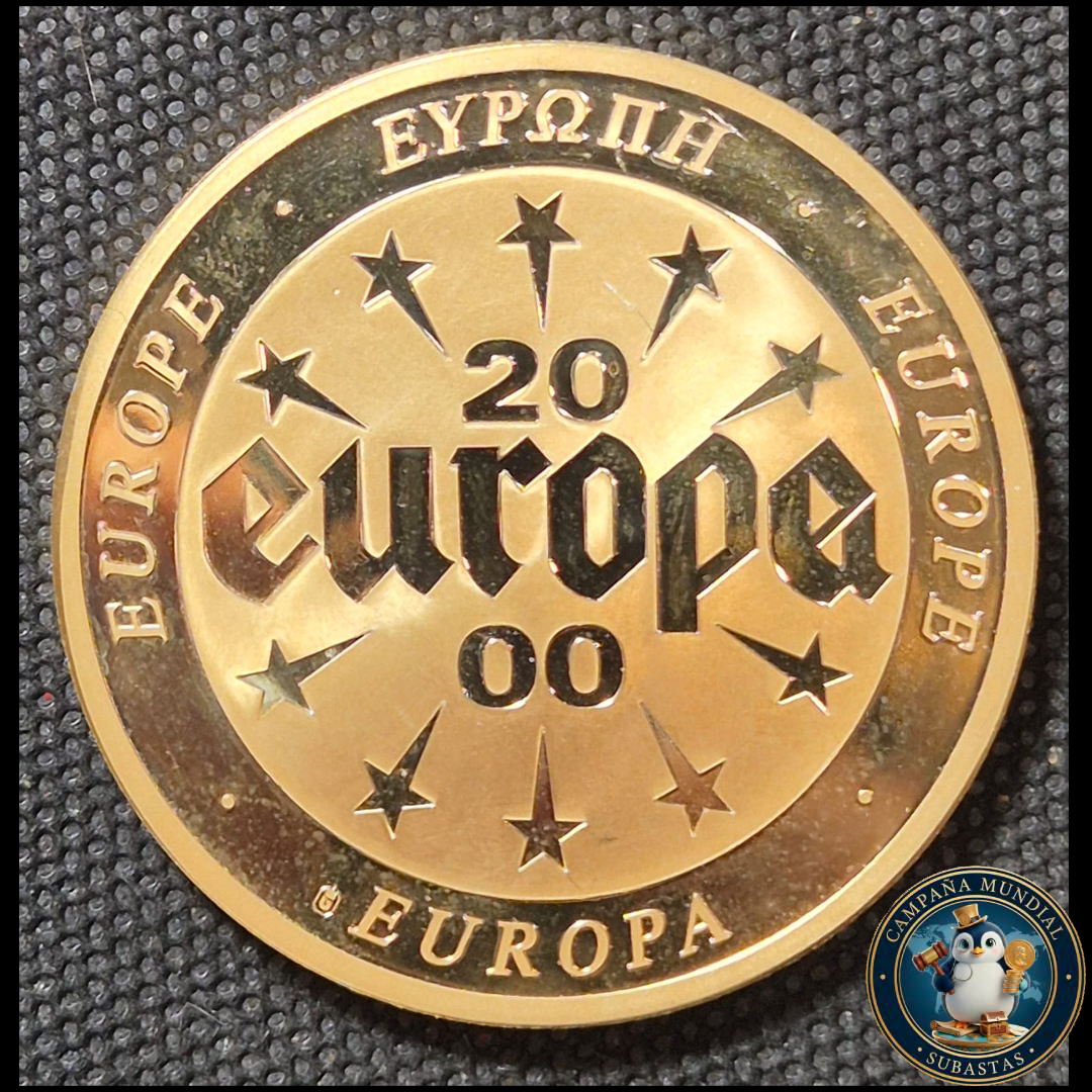 B1119 MEDALLA CONMEMORATIVA DE LA EXPLORACIÓN ESPACIAL. SE DESTACA AL INGENIERO AEROESPACIAL ALEMÁN WERNHER VON BRAUN. AÑO 2000 EUROPA.