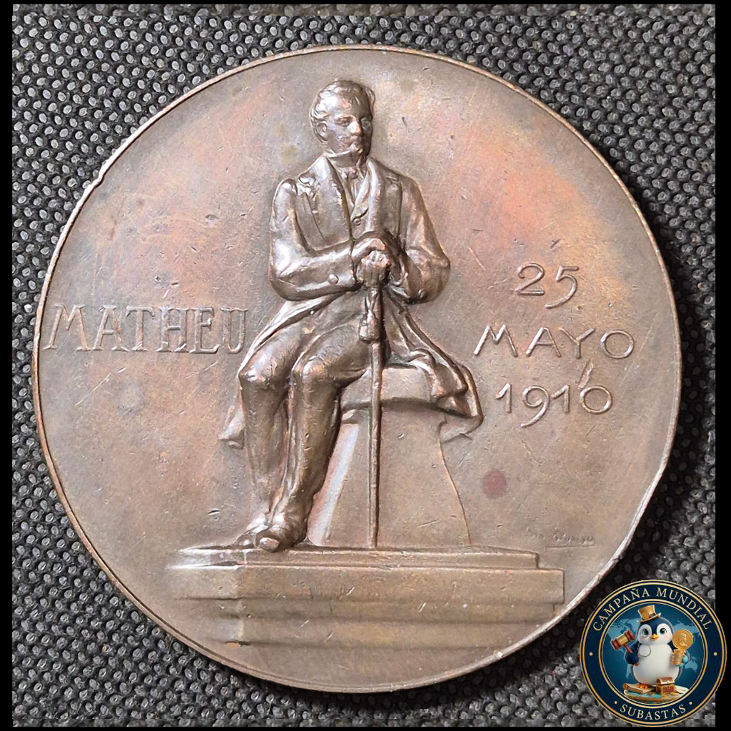 B1120 MEDALLA EN HONOR A LA JUNTA GUBERNATIVA DE 1810  MATHEU.   ARGENTINA