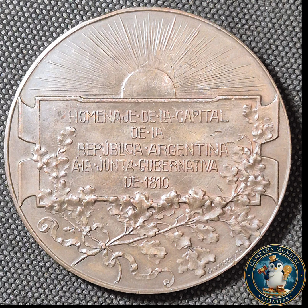 B1120 MEDALLA EN HONOR A LA JUNTA GUBERNATIVA DE 1810  MATHEU.   ARGENTINA