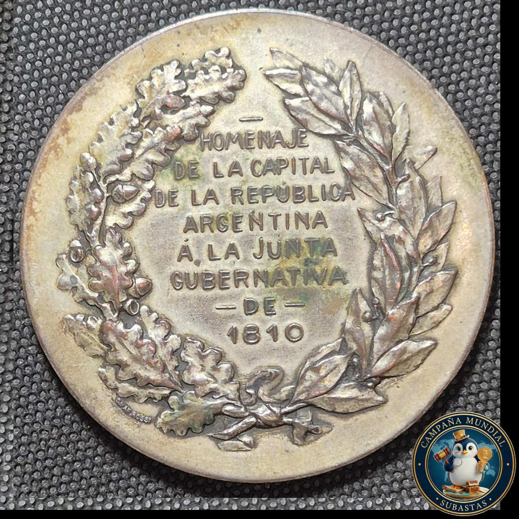 B1122 MEDALLA EN HOMENAJE A ALBERTI. JUNTA GUBERNATIVA 25 DE MAYO DE 1910    ARGENTINA