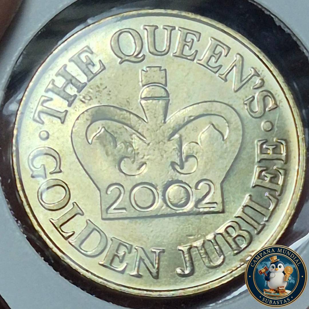 B1127 MEDALLA ONMEMORATIVA DE LOS CINCUENTA AÑOS DE LA REINA ISABEL II (GOLDEN JUBILEE)    AÑO 2002     REINO UNIDO