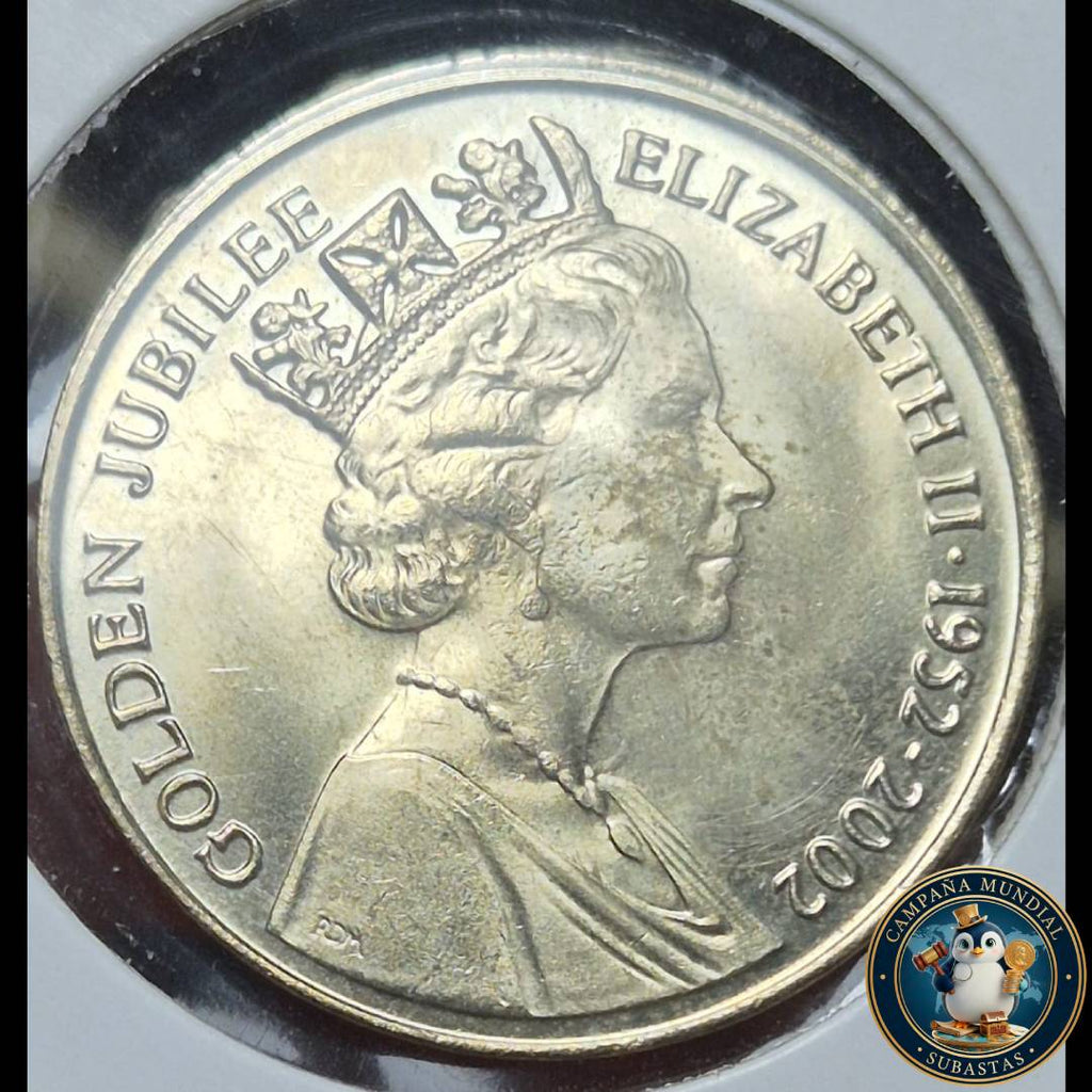 B1127 MEDALLA ONMEMORATIVA DE LOS CINCUENTA AÑOS DE LA REINA ISABEL II (GOLDEN JUBILEE)    AÑO 2002     REINO UNIDO