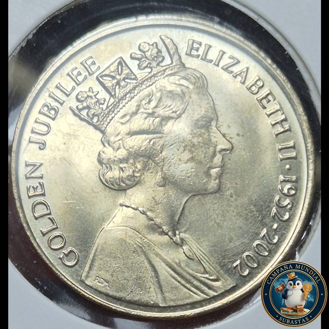 B1127 MEDALLA ONMEMORATIVA DE LOS CINCUENTA AÑOS DE LA REINA ISABEL II (GOLDEN JUBILEE)    AÑO 2002     REINO UNIDO
