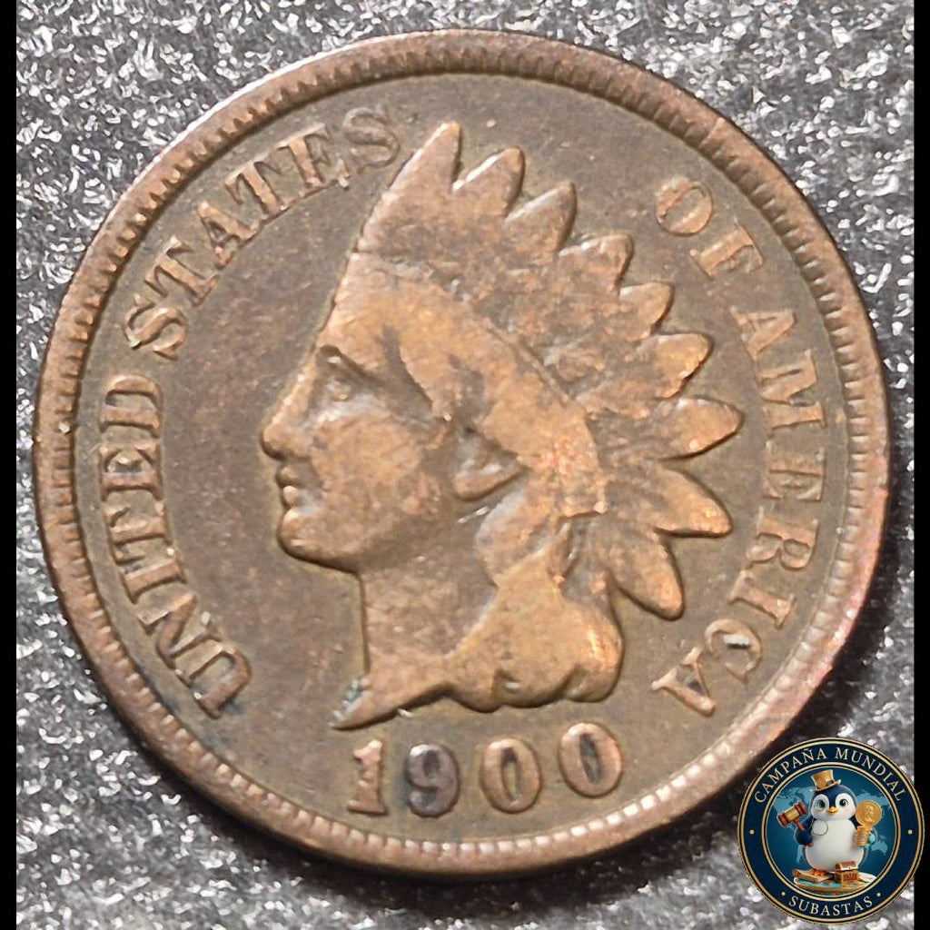 B1139 MONEDA DE ONE CENT. AÑO 1900 EN  COBRE  XF++    USA