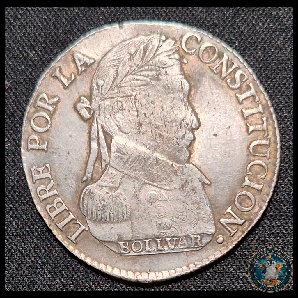 B207 .- MONEDA REPUBLICA BOLIVIANA DE 4 S (SUELDOS) AÑO: 1830 VF-   BOLIVIA