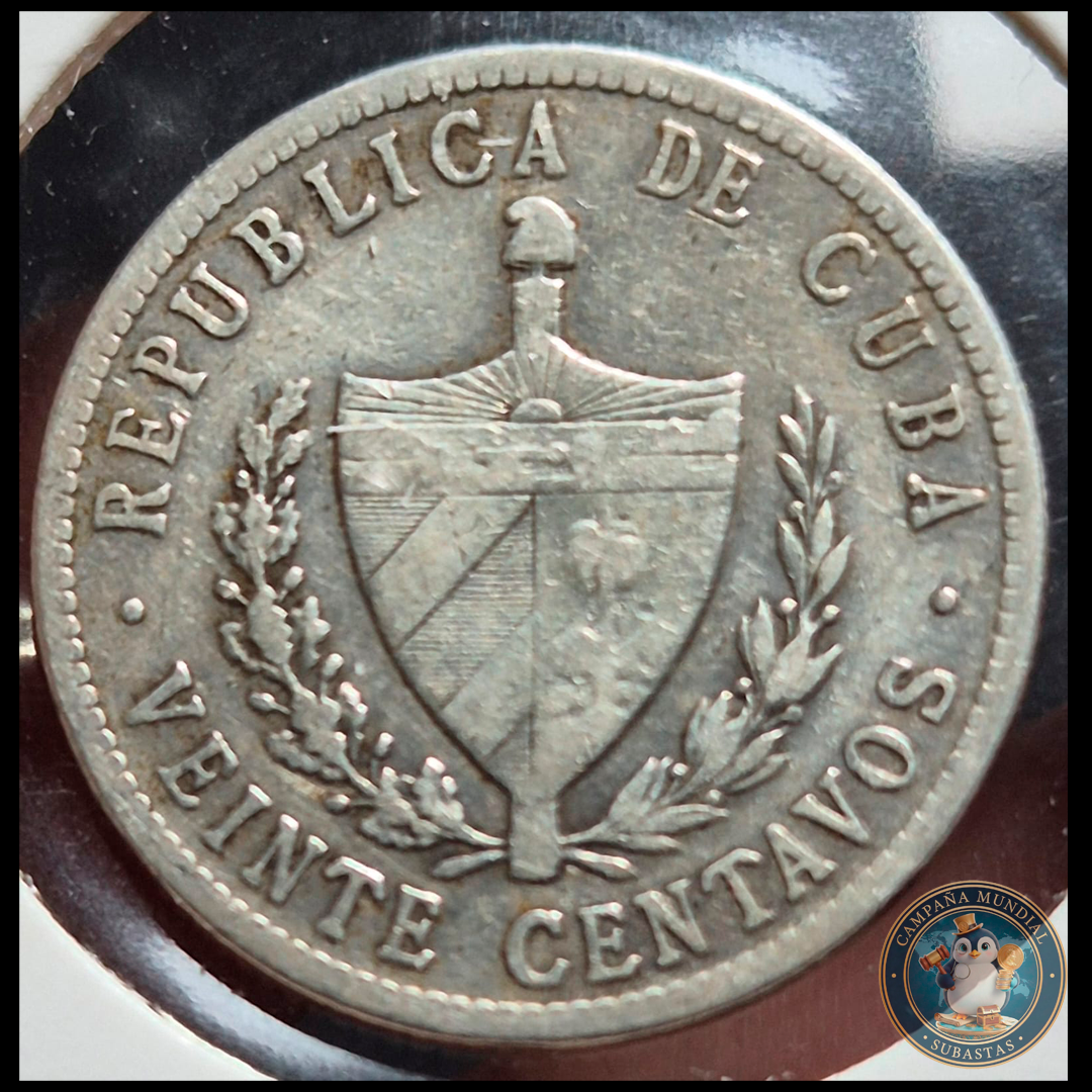 B211 .- MONEDA CUBANA DE 20 CENTAVOS  AÑO: 1948  5Gr PLATA:0.9  CUBA
