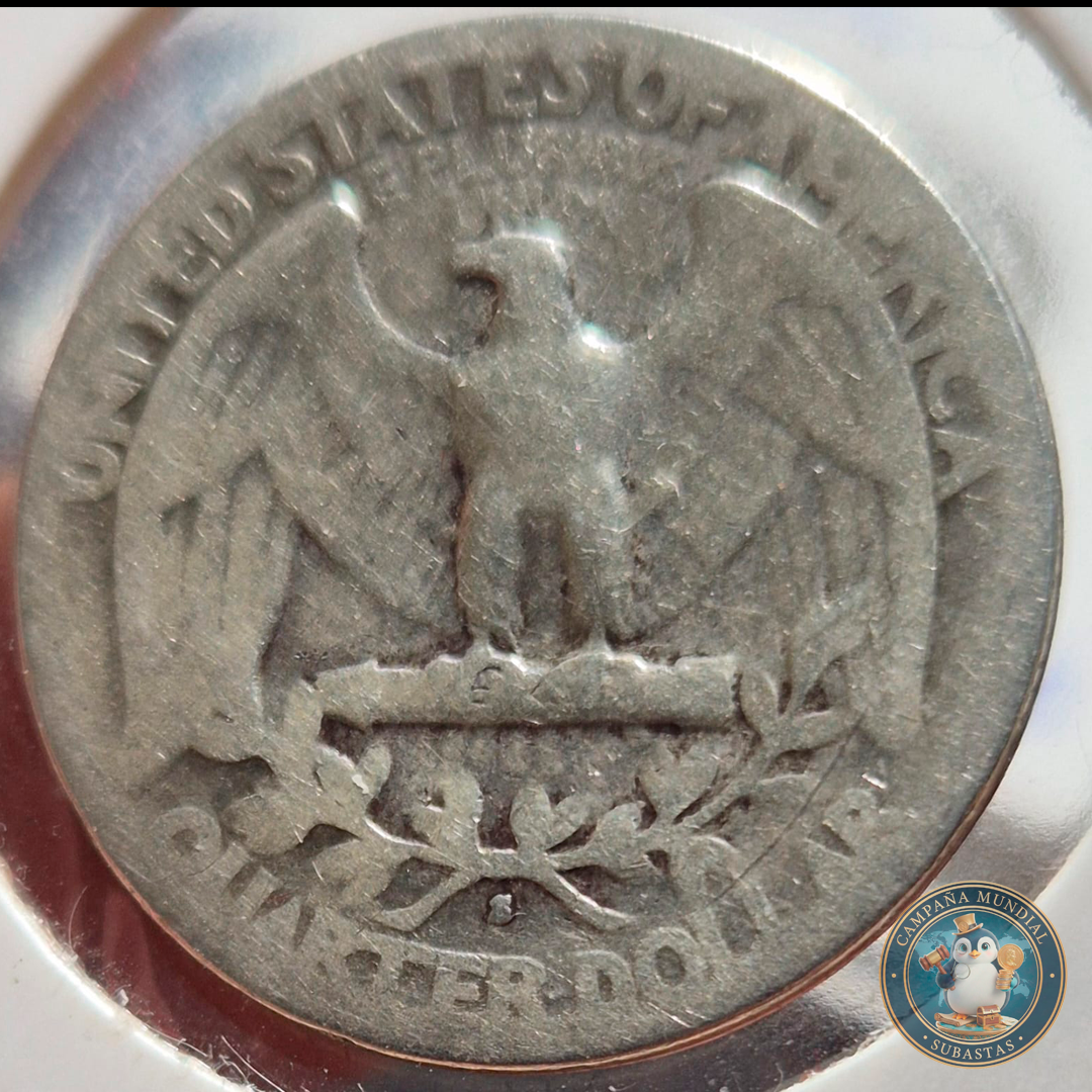 B218 .- MONEDA DE UN CUARTO DE DOLLAR  AÑO:1940  6Gr   LEY: 0.9  VF-   USA