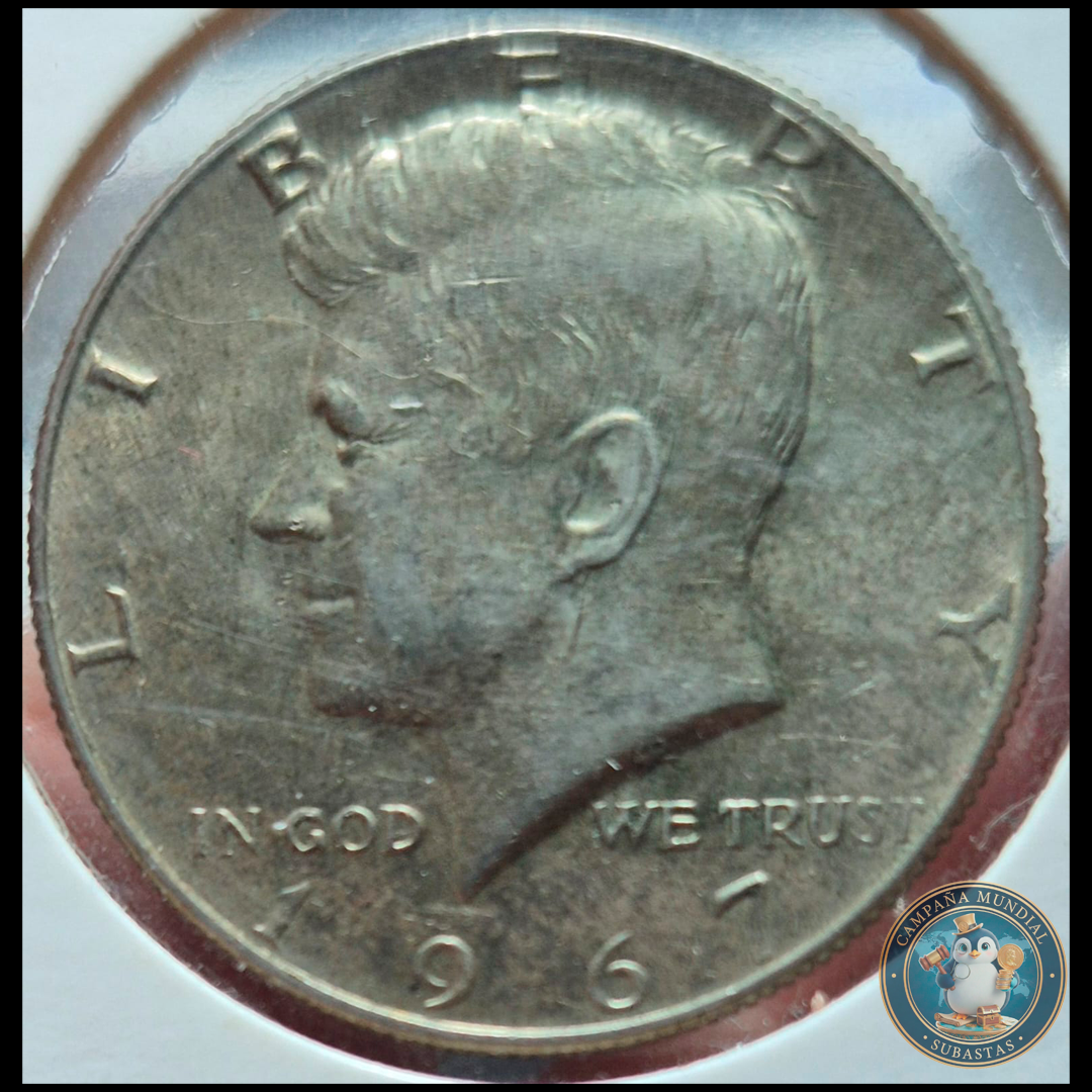 B221 .- MONEDA DE MEDIO DOLAR NNORTEAMERICANO.11.4Gr LEY: 0.4  USA