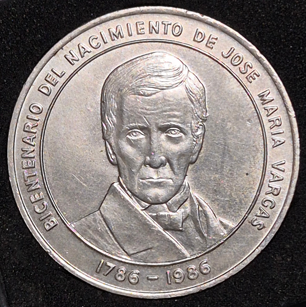 B629 .- MONEDA DE 100 BOLIVARES, AÑO 1889 CONMEMORATIVA 200 AÑOS DEL NACIMIENTO DE JOSÉ MARIA VARGAS.   XF   VENEZUELA