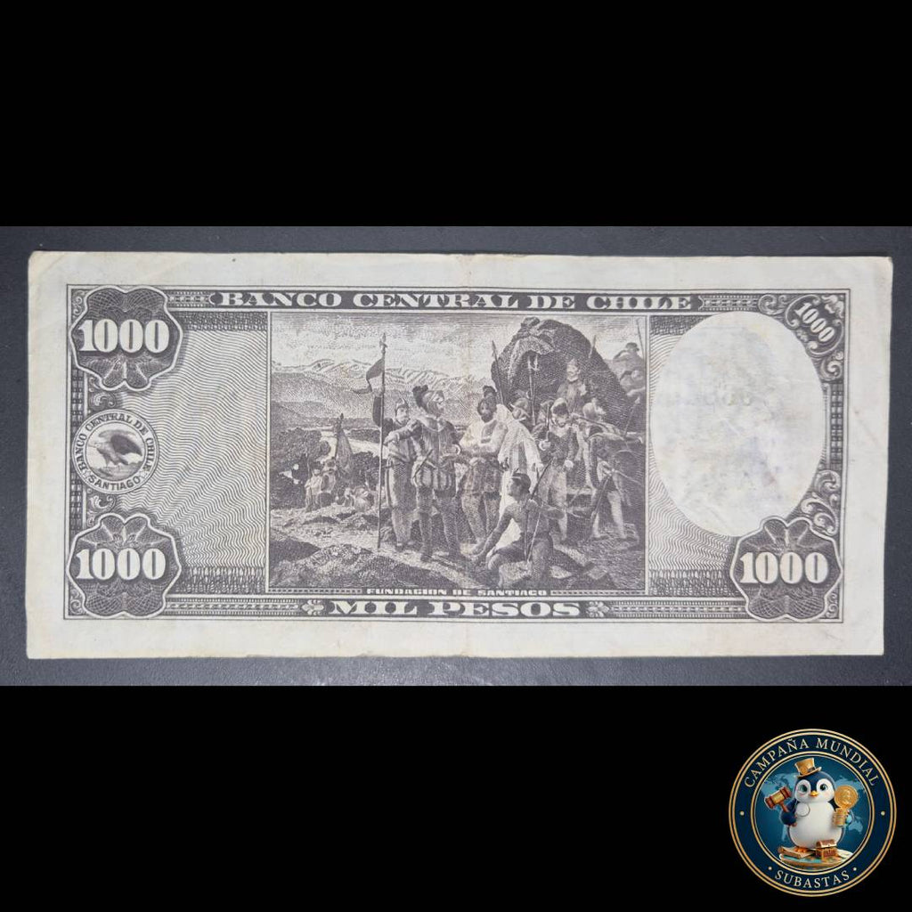 C1201 BILLETE DE 1000 PESOS FIRMAS: MASHKE-HERRERA  SIN SOBRECARGA   XF-    CHILE