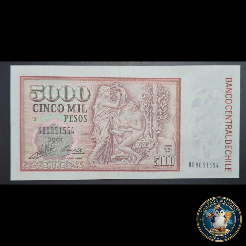 C1206 BILLETE DE 5000 PESOS AÑO: 2001 (ESQUIVO) UNC