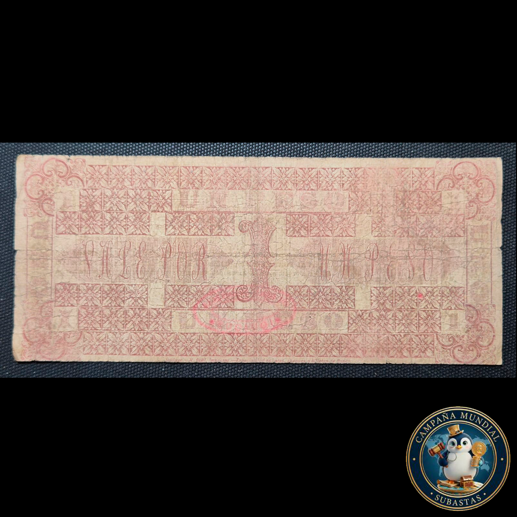 C1211 VALE POR UN PESO(1) THE NITRATE RAIL WAYS COMPANY JULIO DE 1898    CHILE