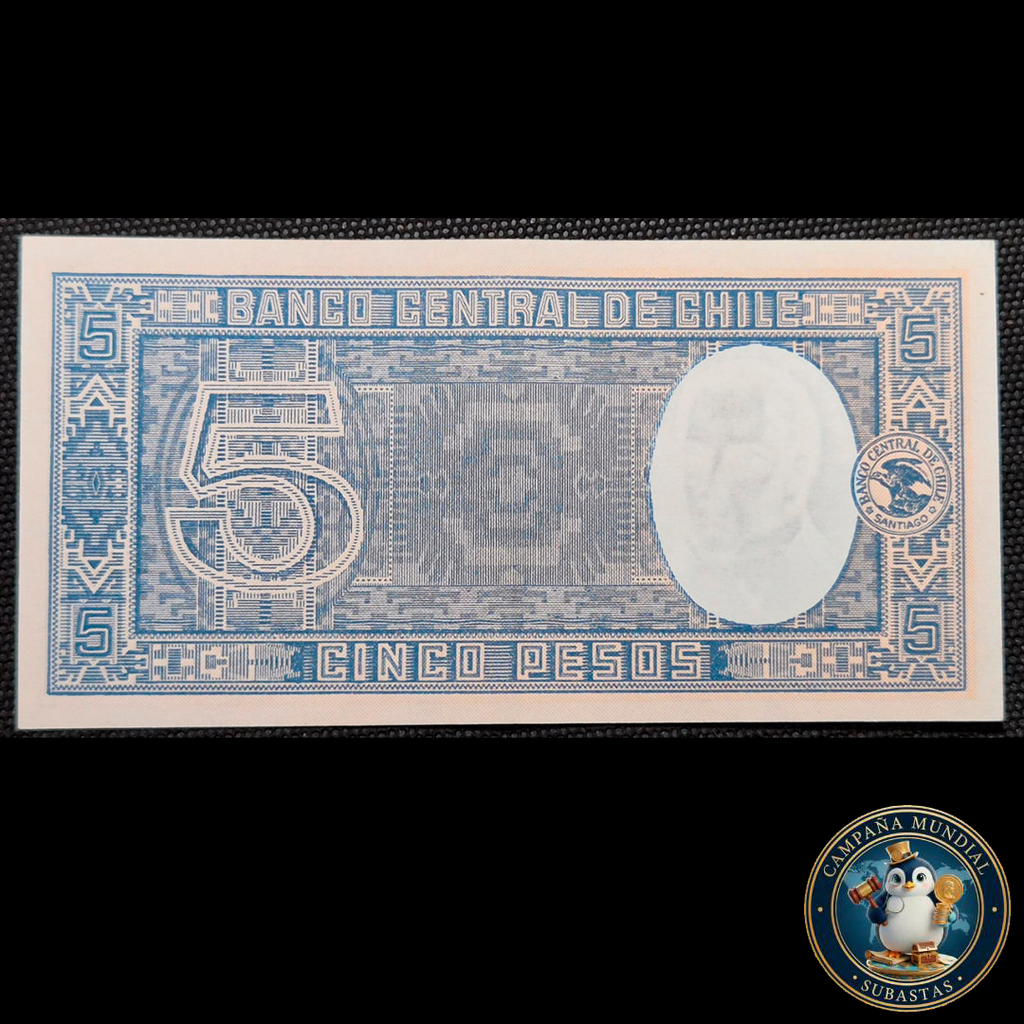 C1213 BILLETE DE CINCO (5) PESOS FEHADO 3-VII-1935   XF+    CHILE