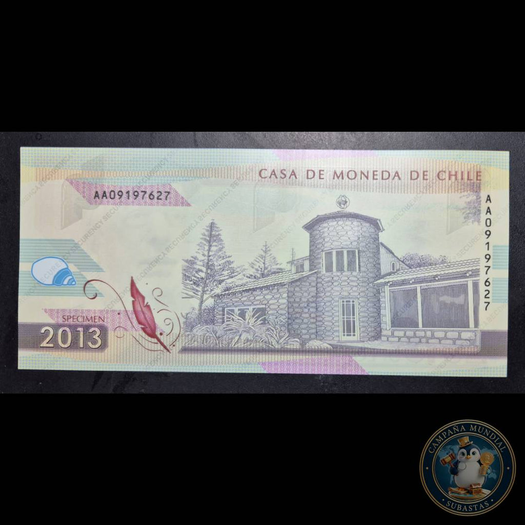 C1217 IMPRESO DE PRUEBA DE LA CASA DE MONEDA CON ROSTRO DE PABLO NERUDA AÑO: 2013    UNC
