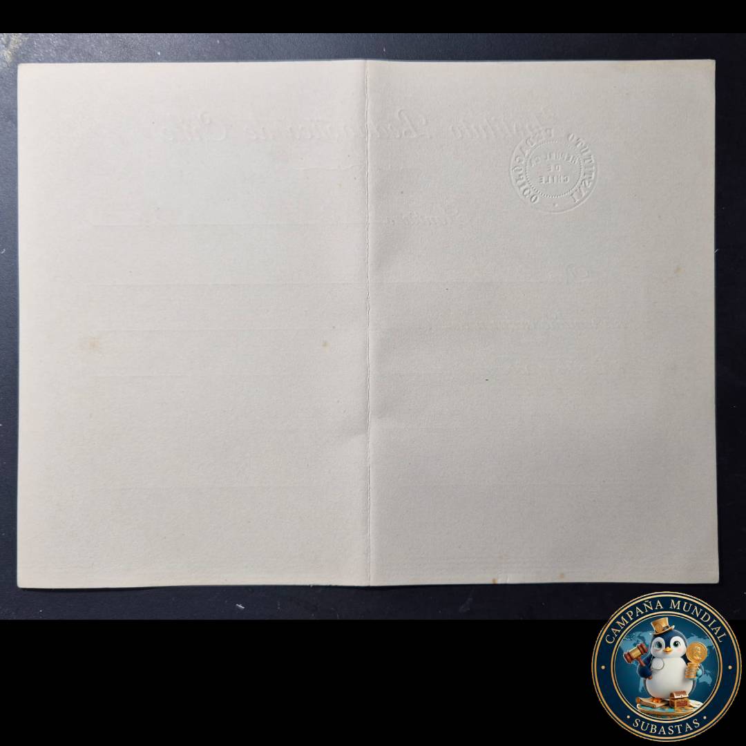 C1231 ""DIPLOMA EMITIDO POR EL INSTITUTO PEDAGÓJICO DE CHILE EL19 DE NOVIEMBRE DE 1902   CHILE""