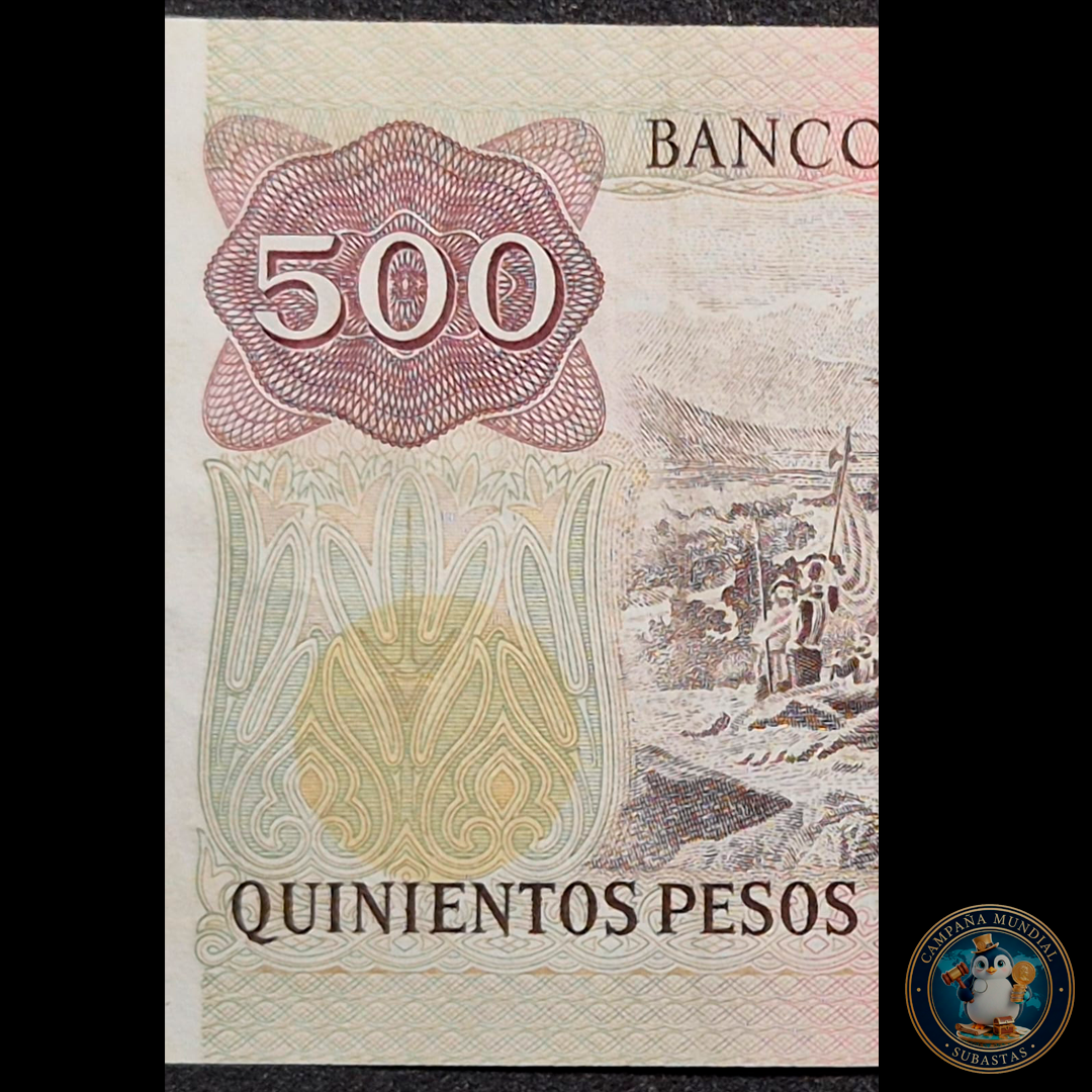 C301 .- BILLETE 500 PESOS  AÑO: 1992   FIRMAS: ZAHLER-MARSHALL   XF-     CHILE