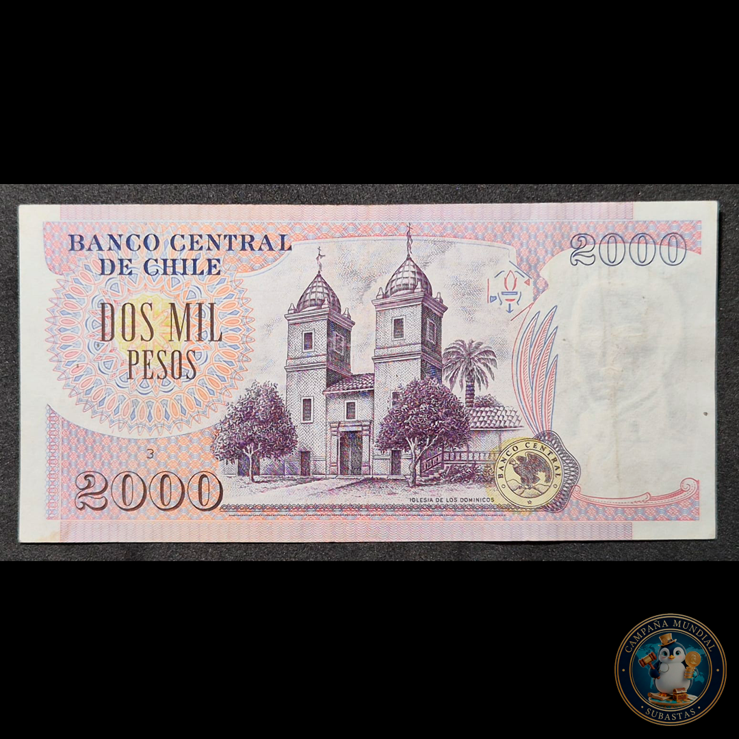 C328 .- BILLETE DE 2000 PESOS AÑO: 1997  FIRMAS: MASSAD-CARRASCO  (PRIMERO DE LA SERIE)  XF- CHILE