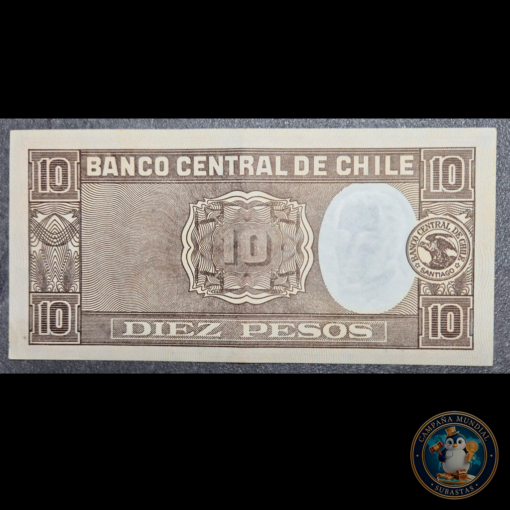 C329 .- BILLETE DIEZ PESOS FECHADO 27-IX-1939  FIRMAS MORA-MEYERHOLZ  XF-    CHILE