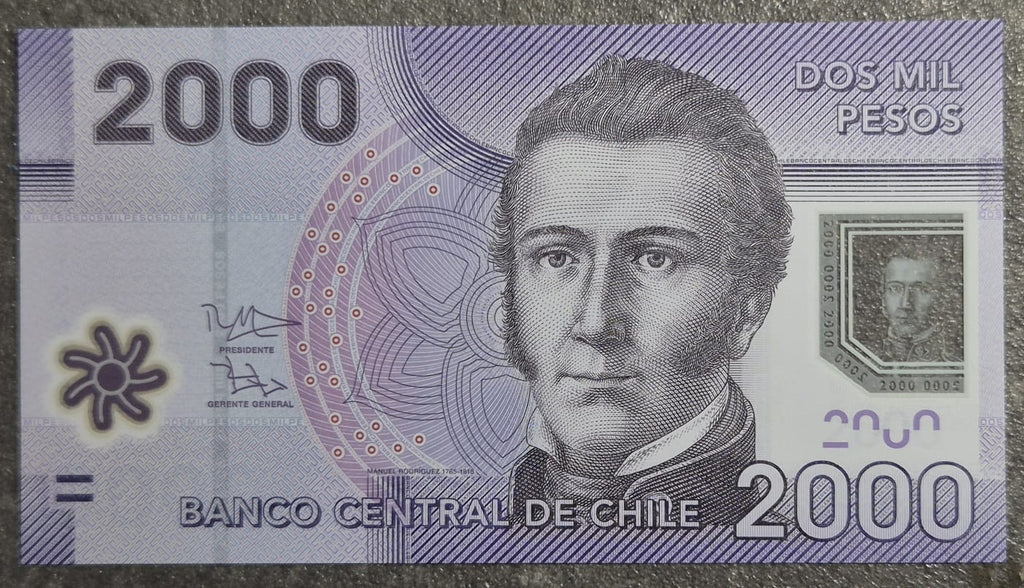 C342 .- BILLETE DE 2000 PESOS AÑO: 2015  FIRMAS: VERGARA--ZURBUCHEN  UNC CHILE
