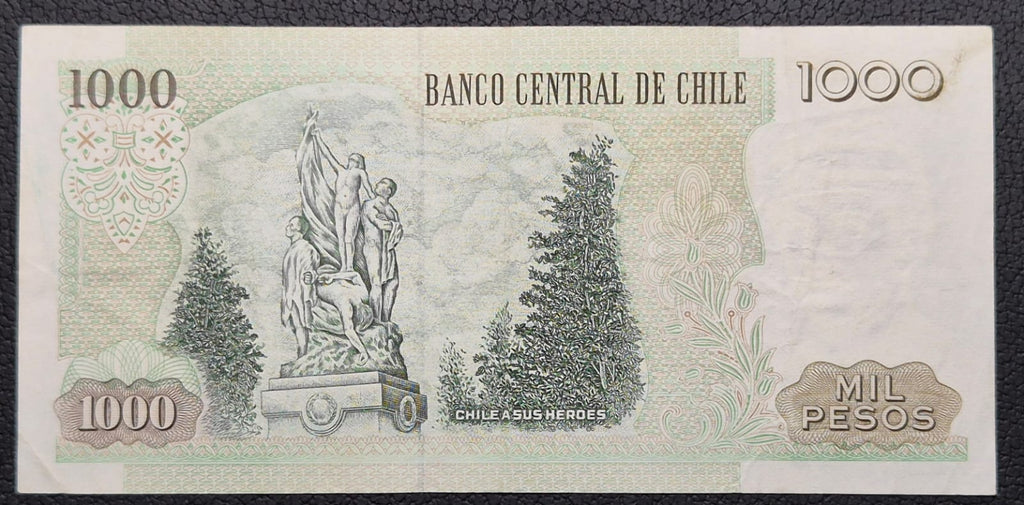 C357 .- BILLETE DE 1000 PESOS AÑO: 1993  FIRMAS: ZAHLER-CARRASCO   XF-   CHILE