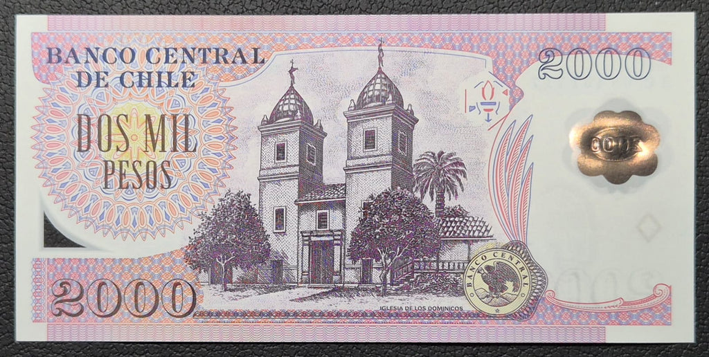 C359 .- BILLETE 2000 PESOS  AÑO:  2008  FIRMAS: DE GREGORIO-ZURBUCHEN  UNC     CHILE