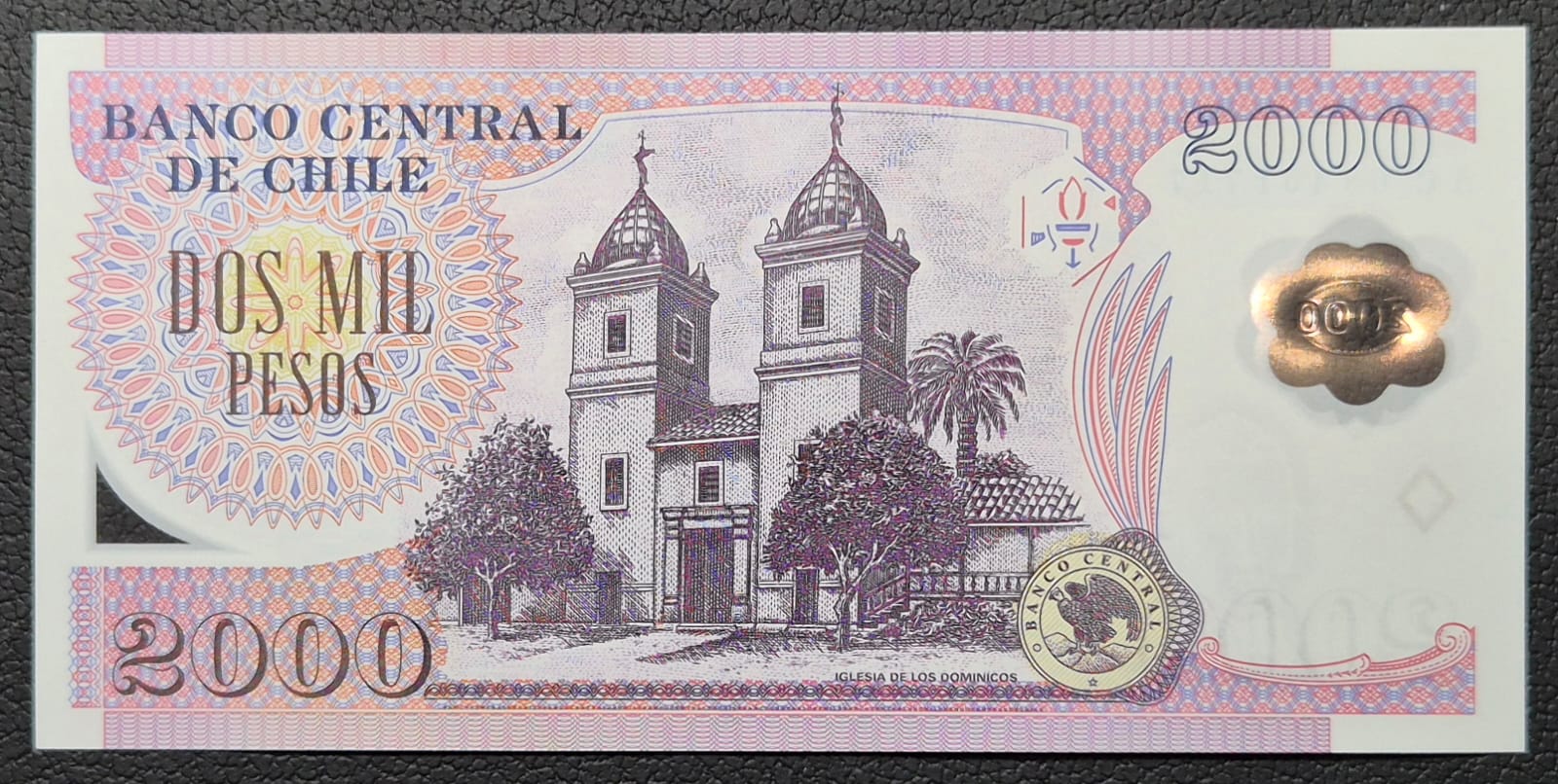C359 .- BILLETE 2000 PESOS  AÑO:  2008  FIRMAS: DE GREGORIO-ZURBUCHEN  UNC     CHILE