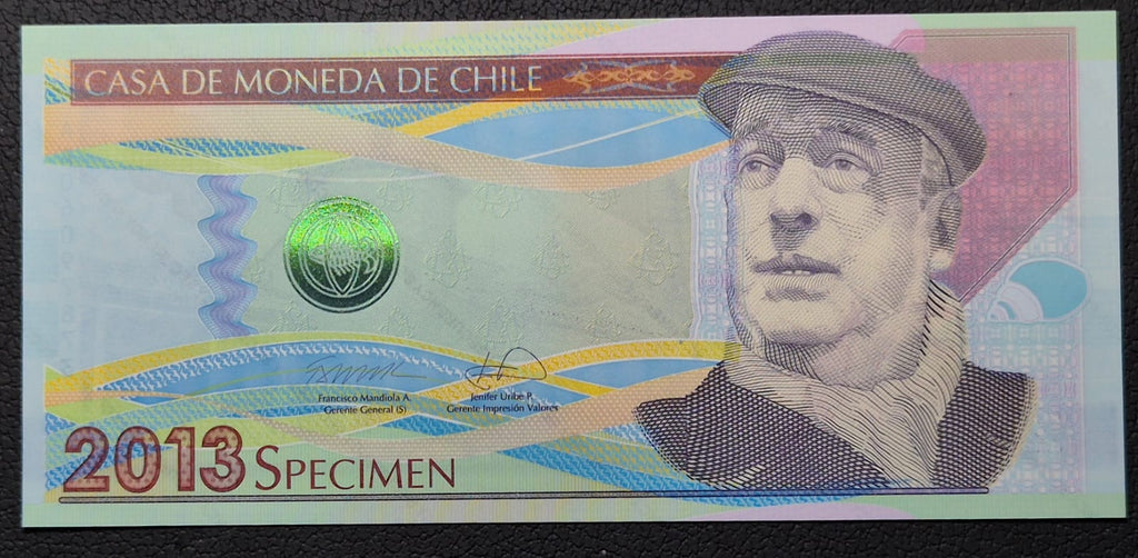C367 .- IMPRESO PABLO NERUDA SPECIMEN AÑO 2013   UNC   CHILE