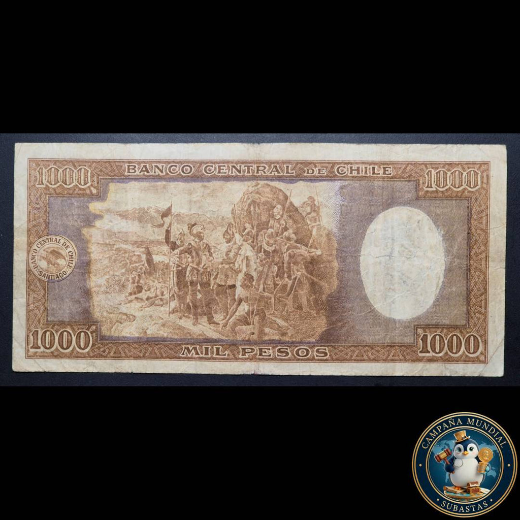 C729 .- BILLETE DE MIL (1000) PESOS FECHADO  1° - X - 1947. FIRMAS: TRUCCO-MASCHKE   VF+     CHILE