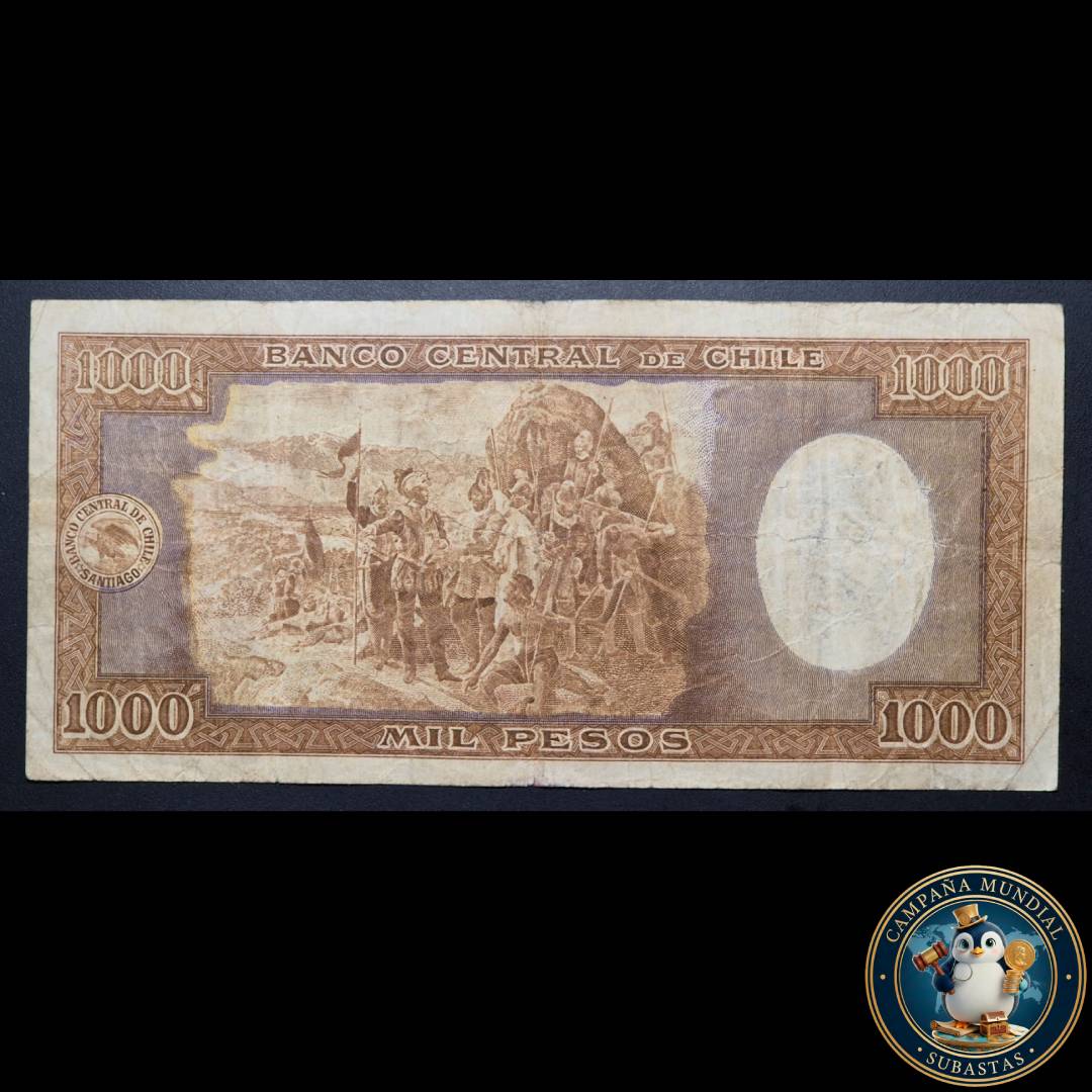 C729 .- BILLETE DE MIL (1000) PESOS FECHADO  1° - X - 1947. FIRMAS: TRUCCO-MASCHKE   VF+     CHILE