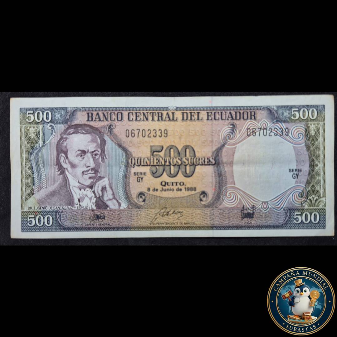 D1303 BILLETE DE 500 SURES DE ECUADOR.   XF-   ECUADOR